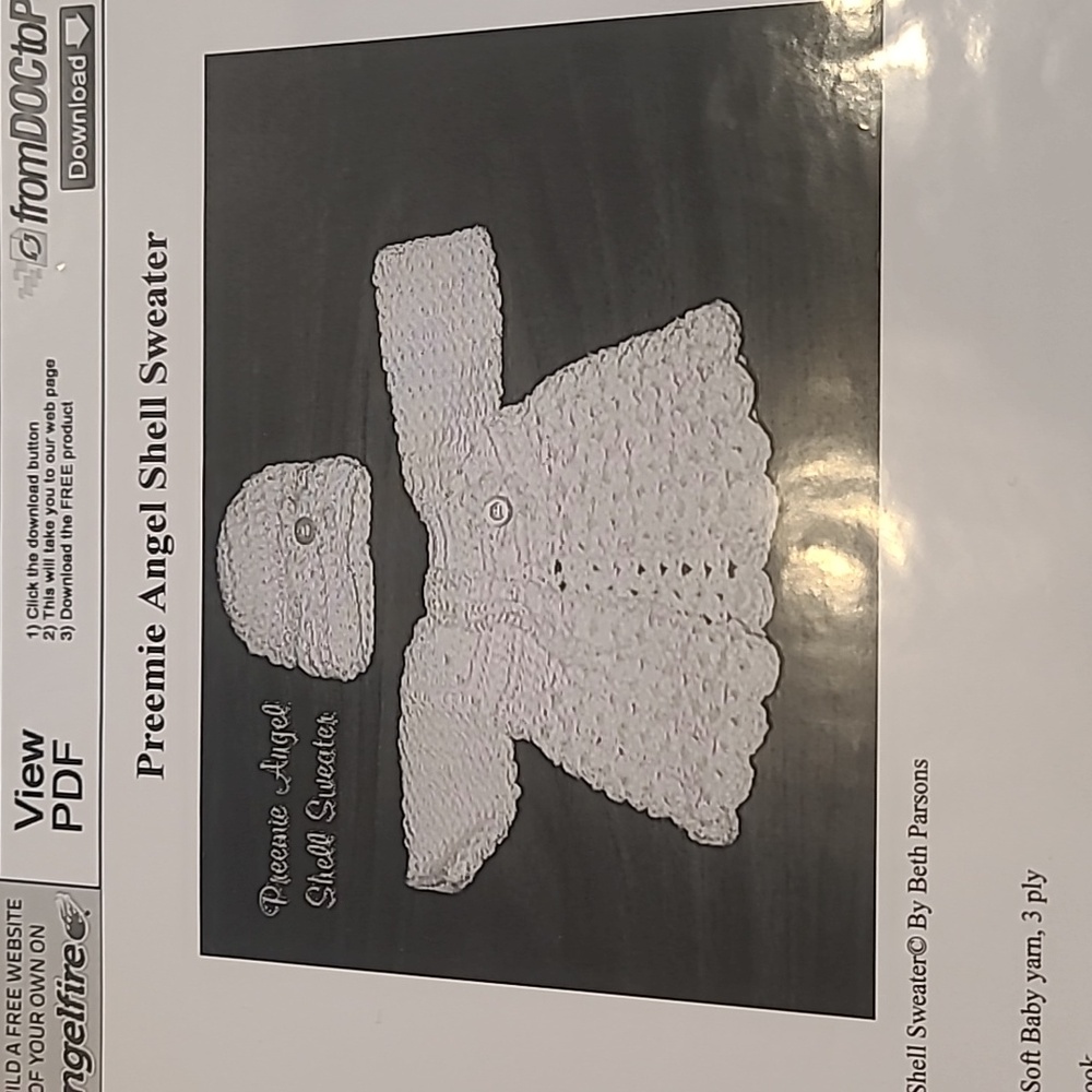 Baby Preemie Crochet Patterns